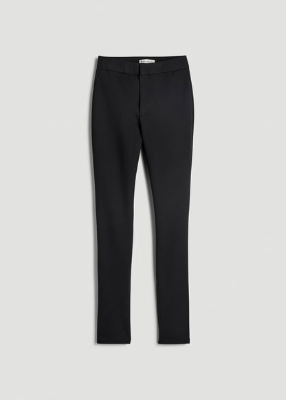 Soft Flex Ponte Skinny High Rise Pant for Tall Women in Black