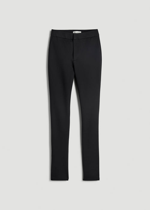 Soft Flex Ponte Skinny High Rise Pant for Tall Women in Black