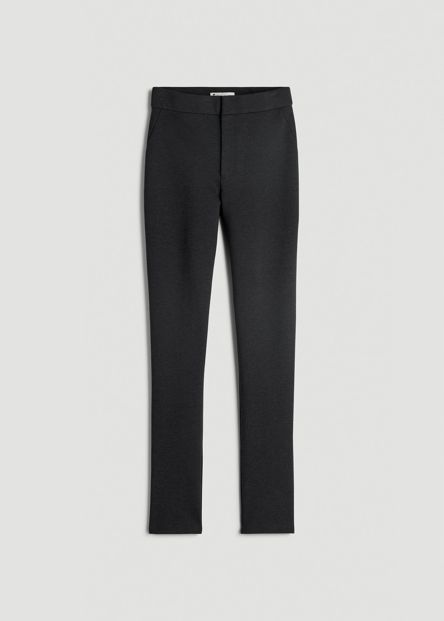Soft Flex Ponte Skinny High Rise Pant for Tall Women in Dark Charcoal Heather