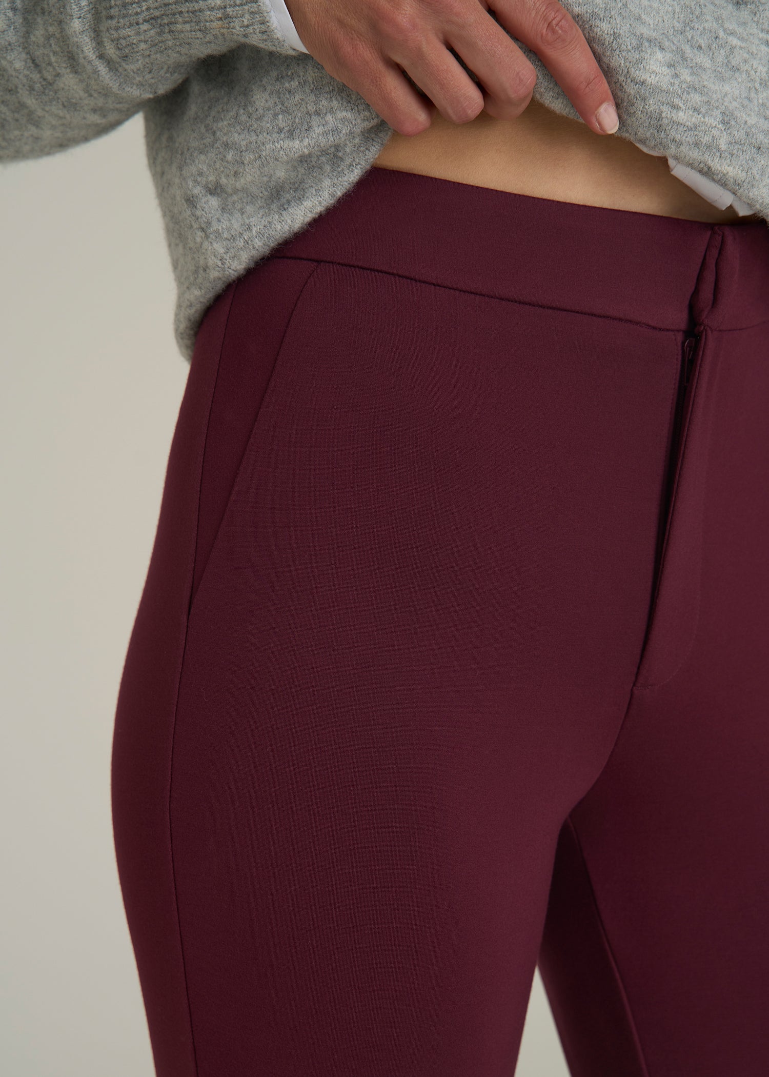 Soft Flex Ponte Skinny High Rise Pant for Tall Women in Port Royale