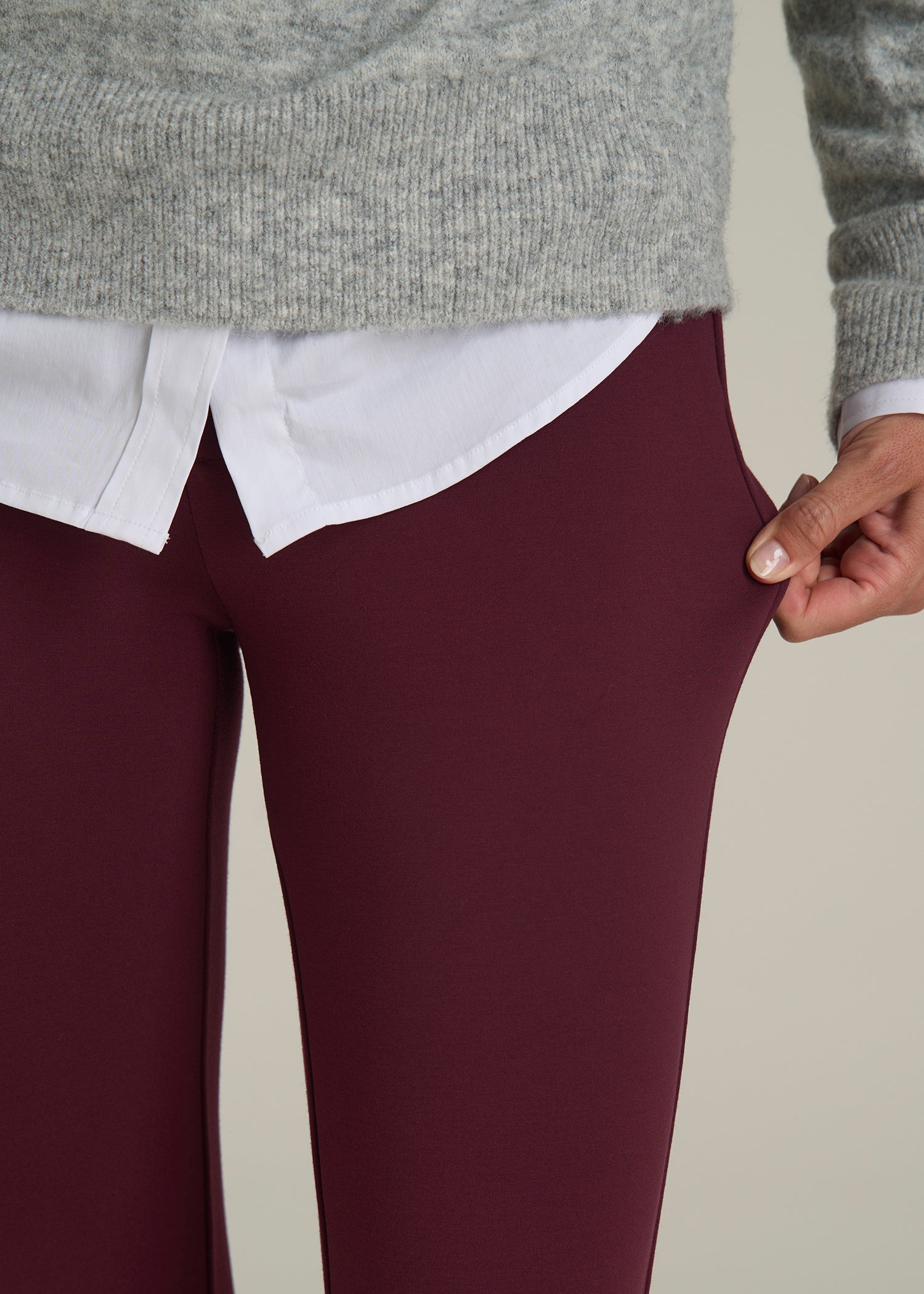 Soft Flex Ponte Skinny High Rise Pant for Tall Women in Port Royale