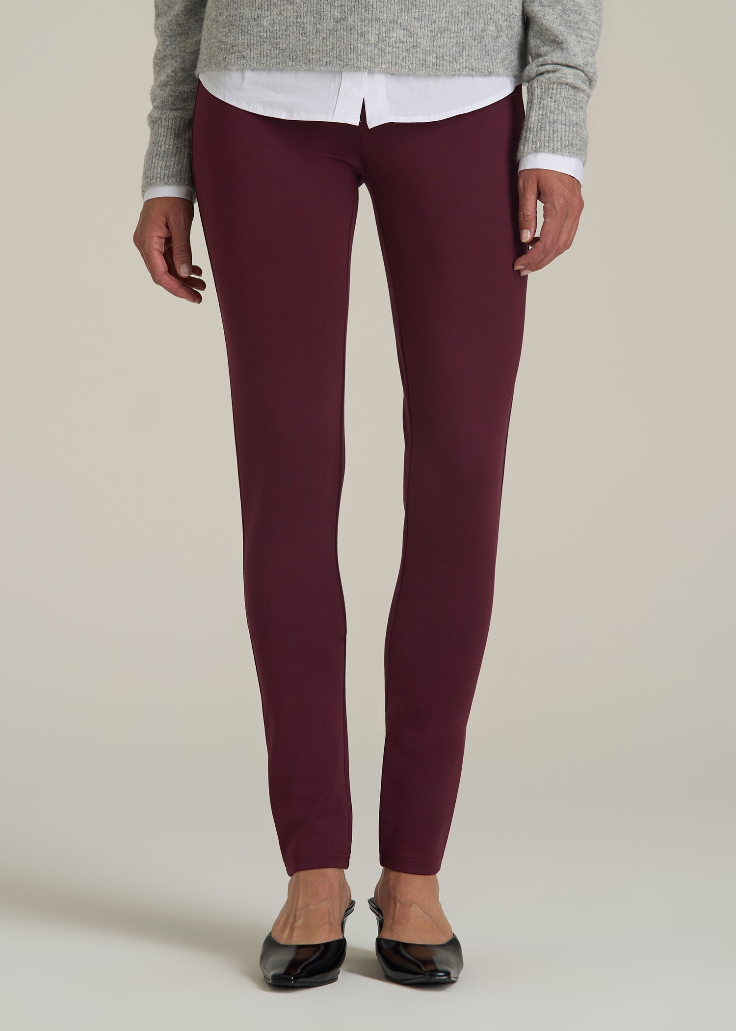 Soft Flex Ponte Skinny High Rise Pant for Tall Women in Port Royale