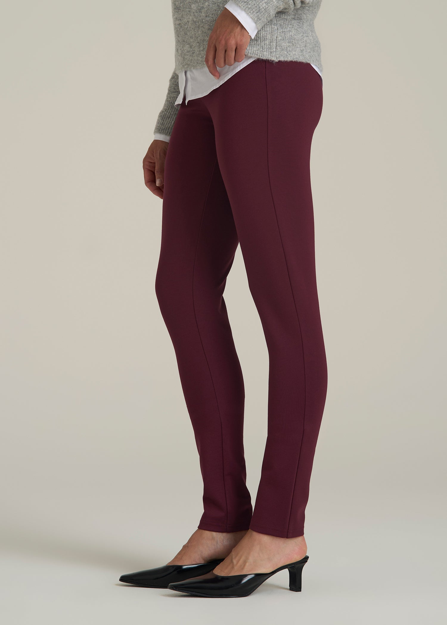 Soft Flex Ponte Skinny High Rise Pant for Tall Women in Port Royale