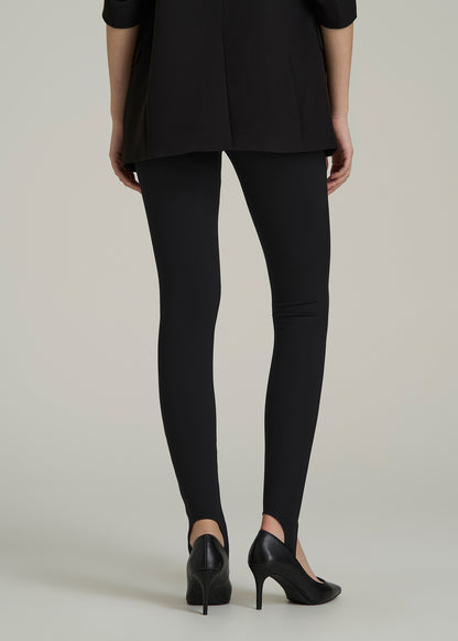Soft Flex Ponte Stirrup Pants  for Tall Women in Black