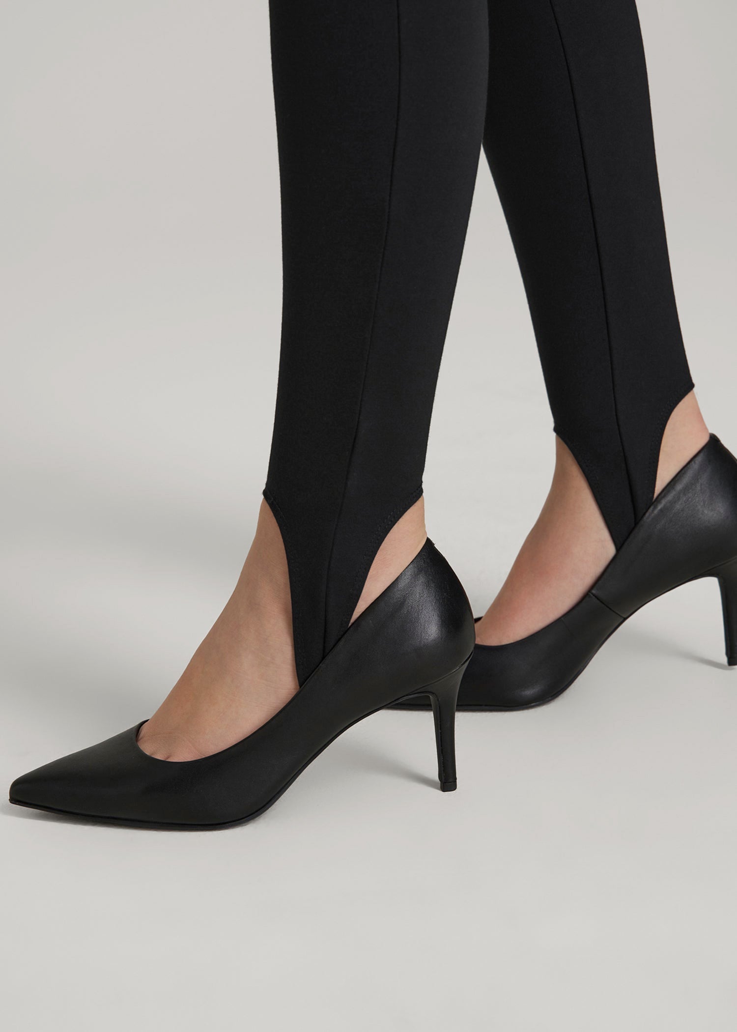 Soft Flex Ponte Stirrup Pants  for Tall Women in Black
