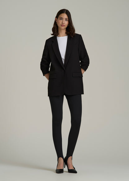 Soft Flex Ponte Stirrup Pants  for Tall Women in Black