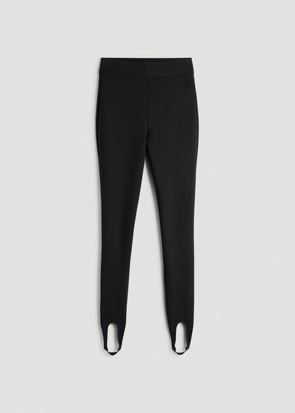 Soft Flex Ponte Stirrup Pants  for Tall Women in Black