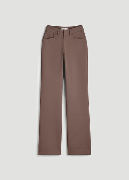 Flex Ponte Straight Leg Pant for Tall Women in Coffee Quartz