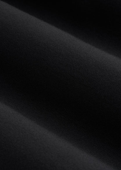 Soft Flex Ponte Wide-Leg V-Neck Jumpsuit for Tall Women in Black