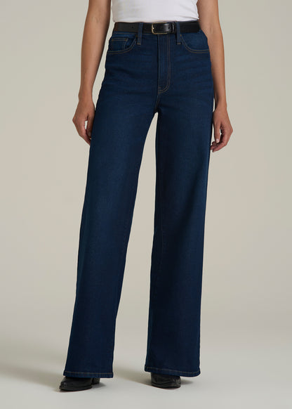 Stevie Wide Leg Jeans for Tall Women in Indigo Dusk