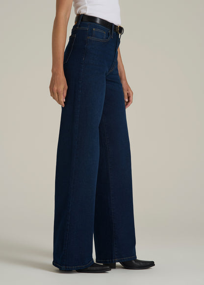 Stevie Wide Leg Jeans for Tall Women in Indigo Dusk