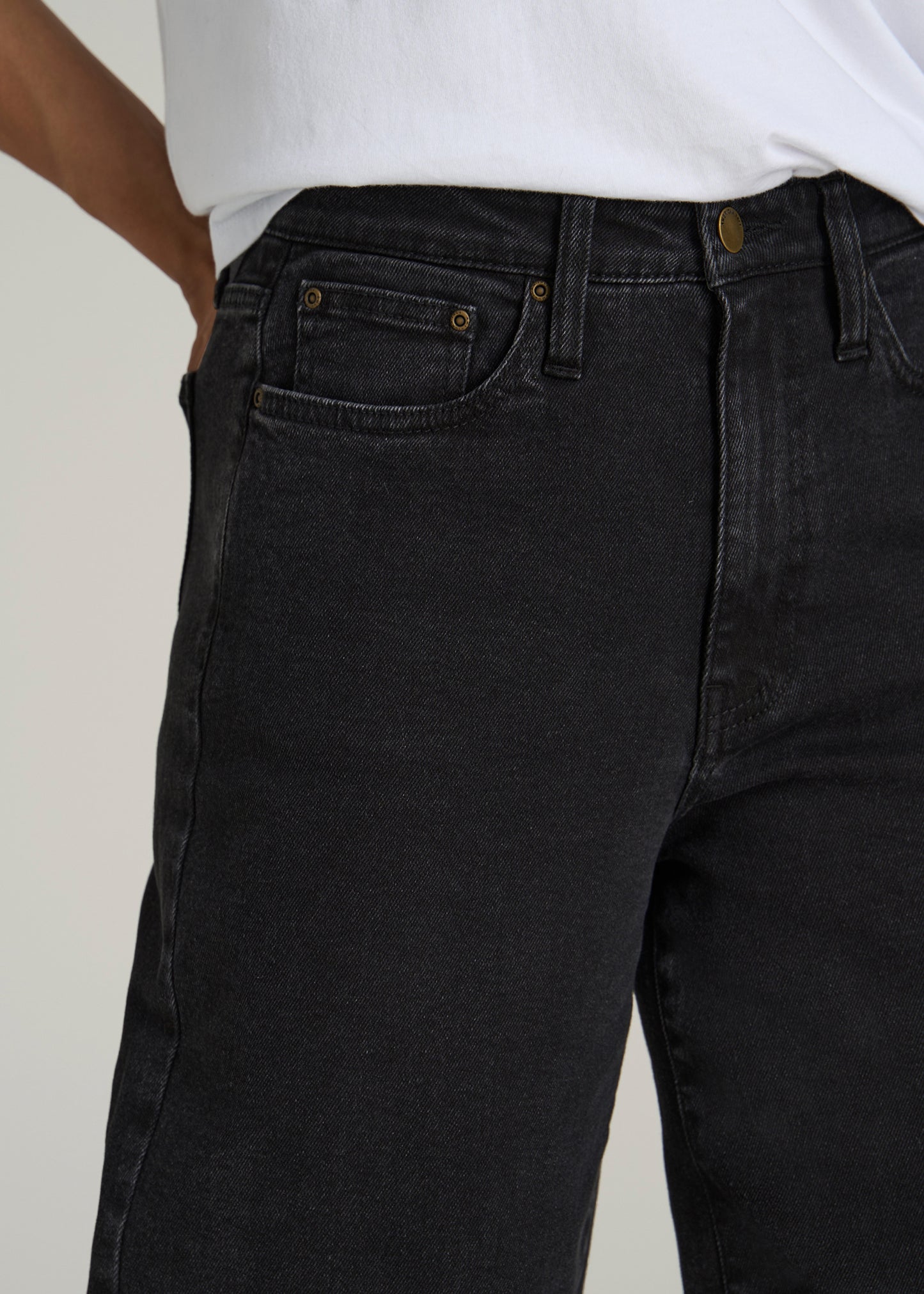 Stevie Wide Leg Jeans for Tall Women in Onyx Black Wash