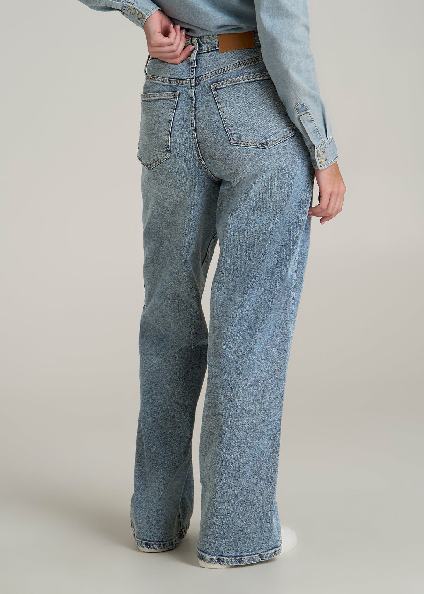 Stevie Wide Leg Jeans for Tall Women in Perfect Blue