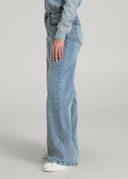 Stevie Wide Leg Jeans for Tall Women in Perfect Blue