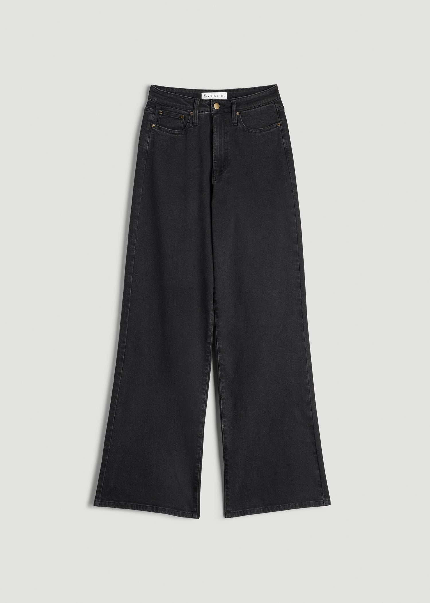 Stevie Wide Leg Jeans for Tall Women in Onyx Black Wash