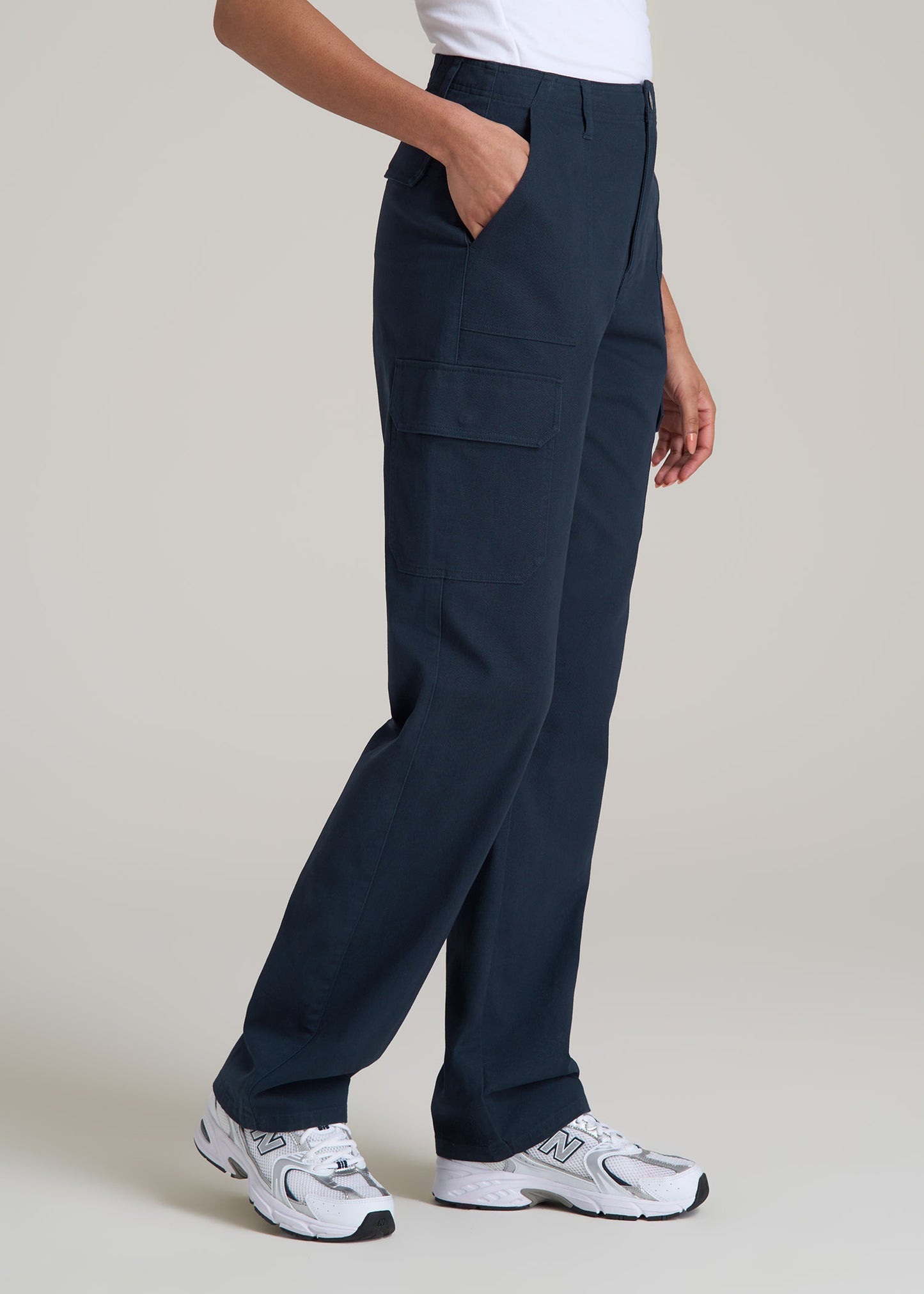 Straight Leg Cargo Chino Pants for Tall Women | American Tall