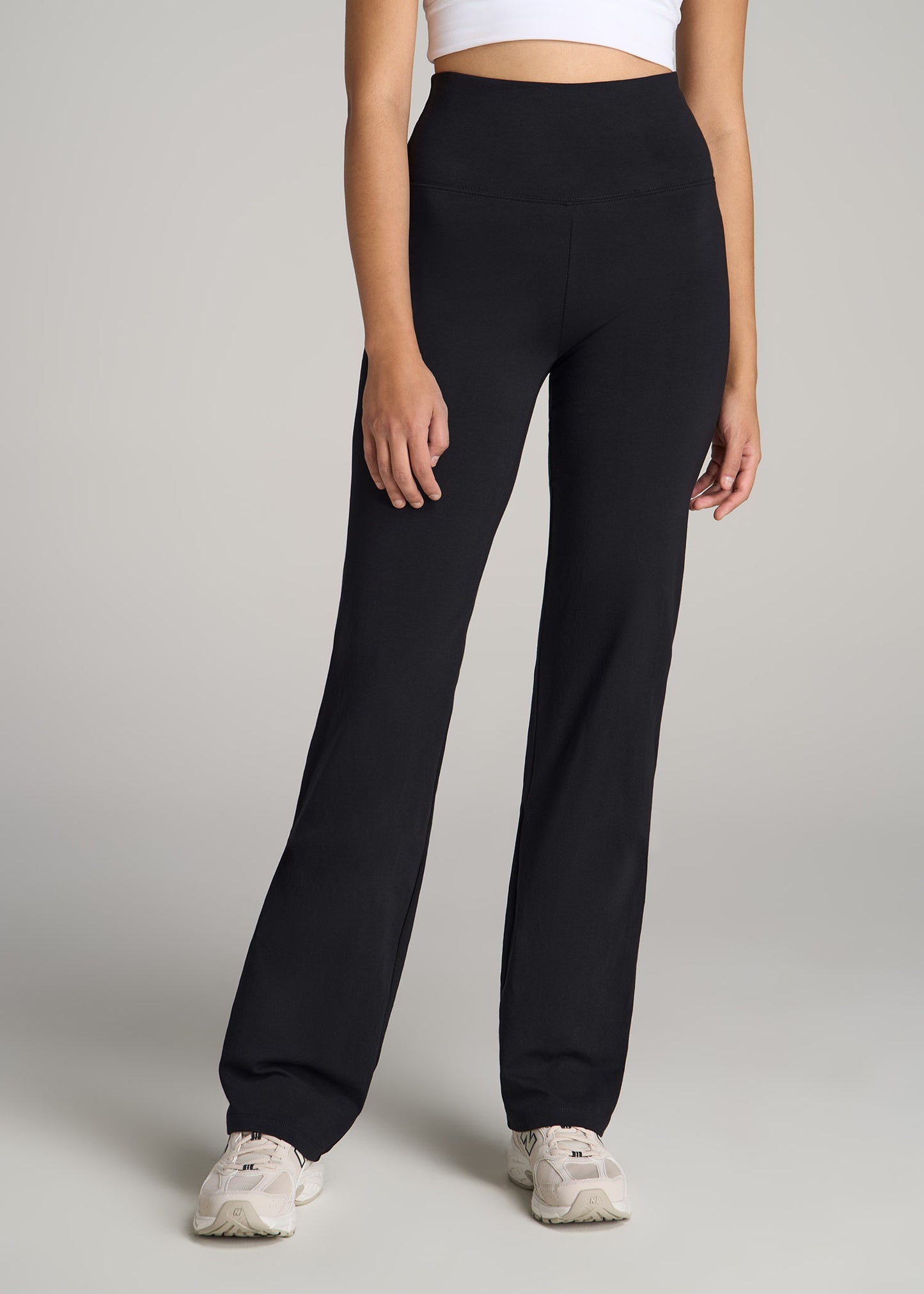  Side Pockets,Tall Womens Straight Leg Yoga Pants Slim Fit Workout  Pants,35,Black,XL