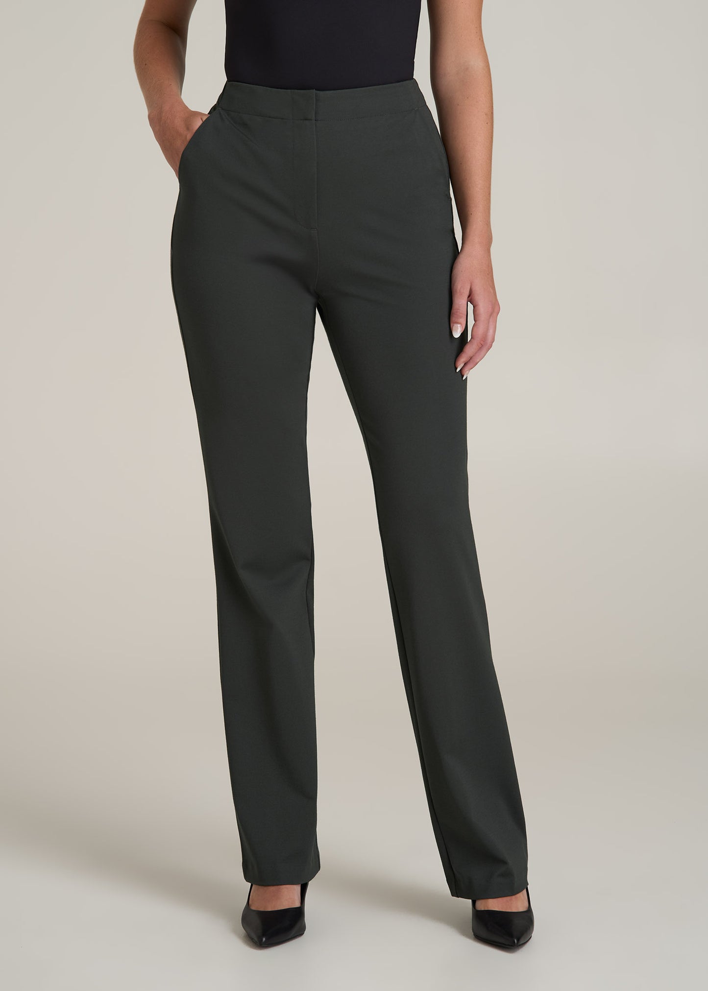 Straight Leg Dress Pants for Tall Women in Pine Grove