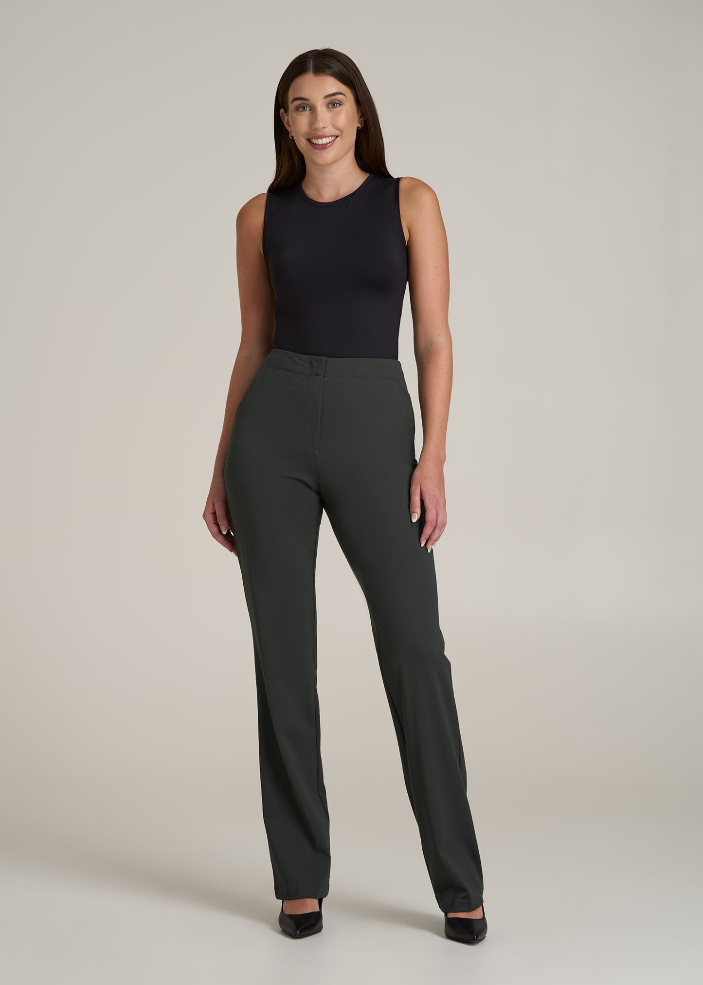 Straight Leg Dress Pants for Tall Women in Pine Grove