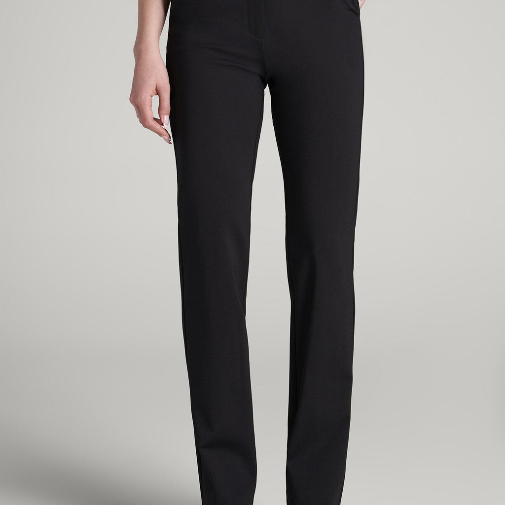 Freedom Flex Slim Straight Leg Dress Pants for Tall Women in Black 10 / Tall / Black