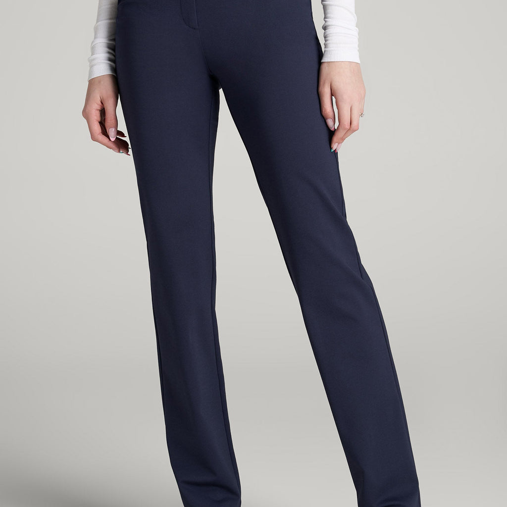 Freedom Flex Slim Straight Leg Dress Pants for Tall Women in Navy 2 / Tall / Navy