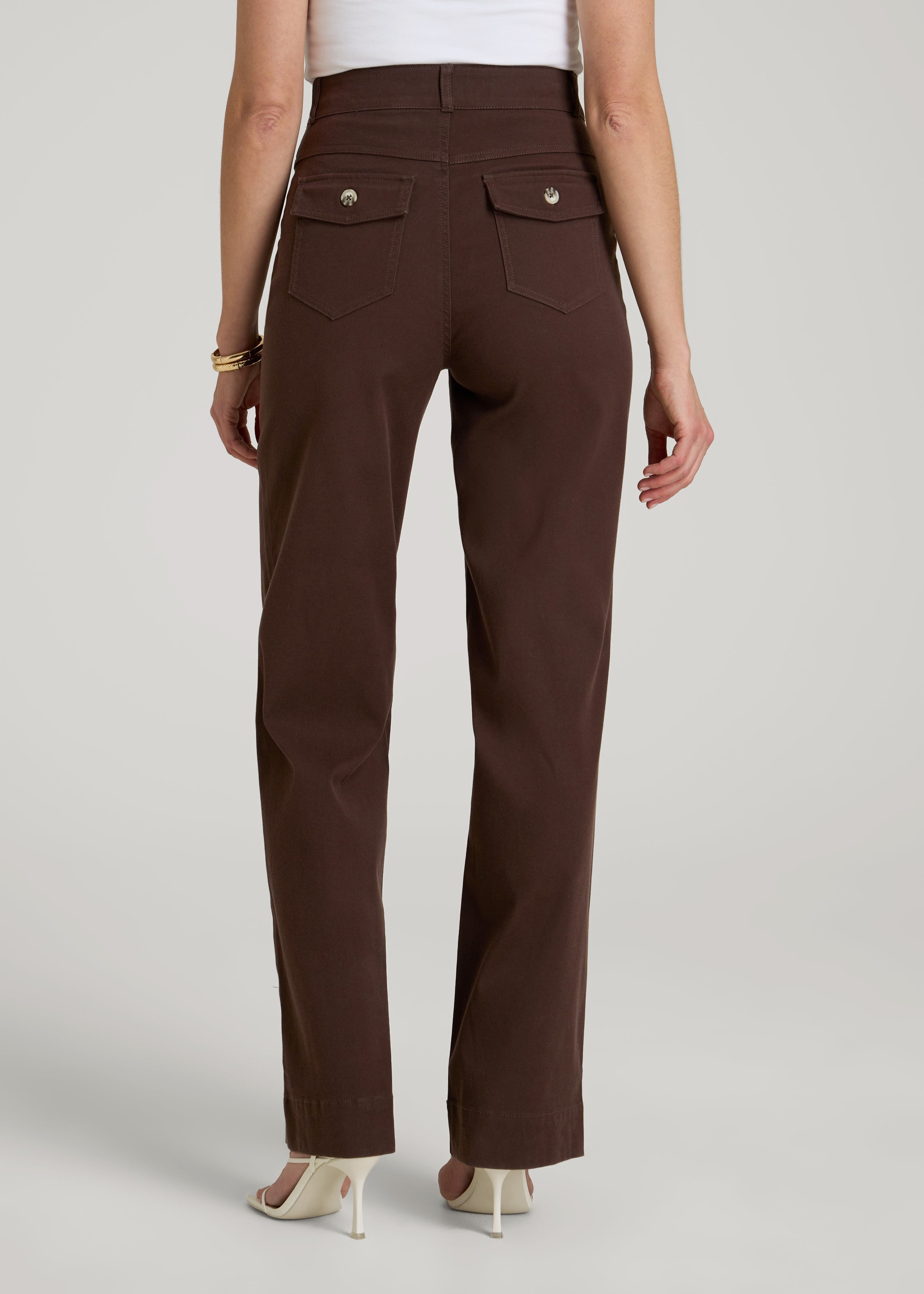 twill dress pants women Stretch Twill Wide Leg Pant for Tall Women in Espresso 6 / Extra Tall / Espresso