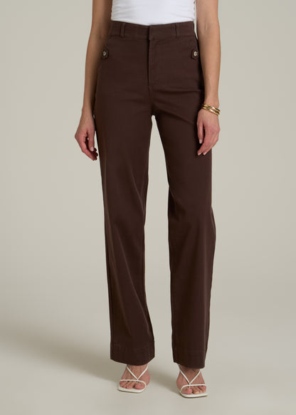 Stretch Twill Wide Leg Pant for Tall Women in Espresso 16 / Tall / Espresso Stretch Twill Wide Leg Pant for Tall Women in Espresso 16 / Tall / Espresso