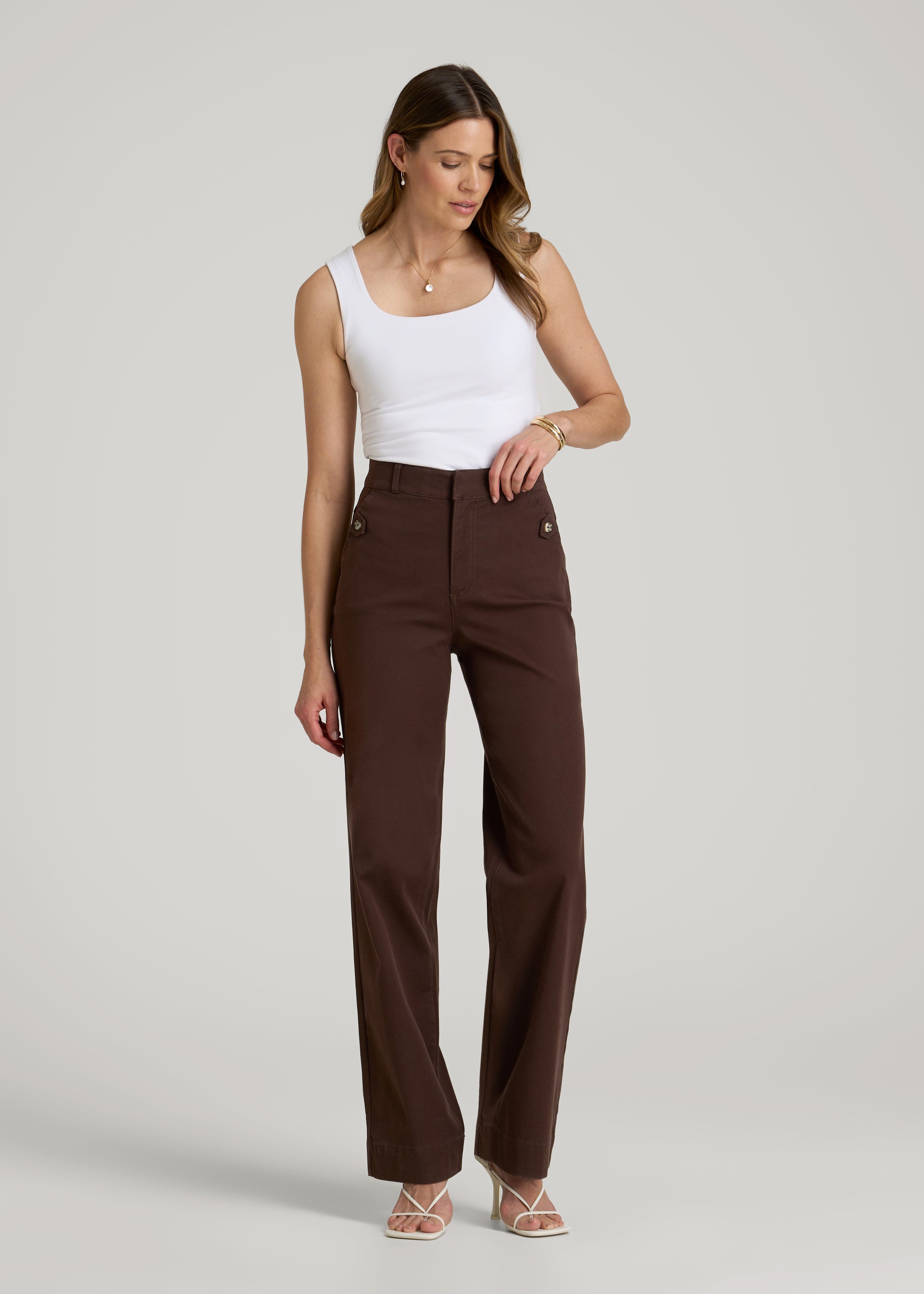 Stretch Twill Wide Leg Pant for Tall Women | American Tall