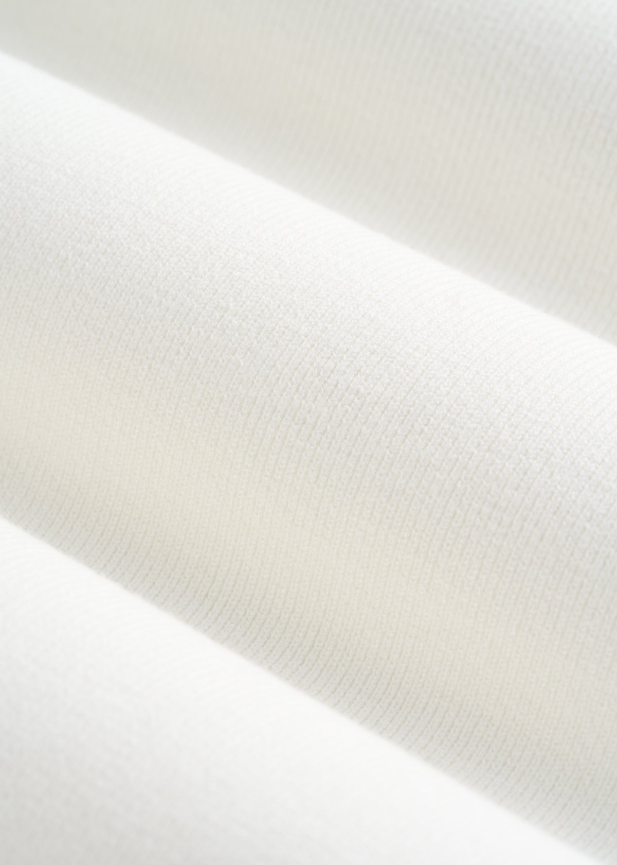Structured Knit Cropped Long Sleeve Top for Tall Women in White Alyssum