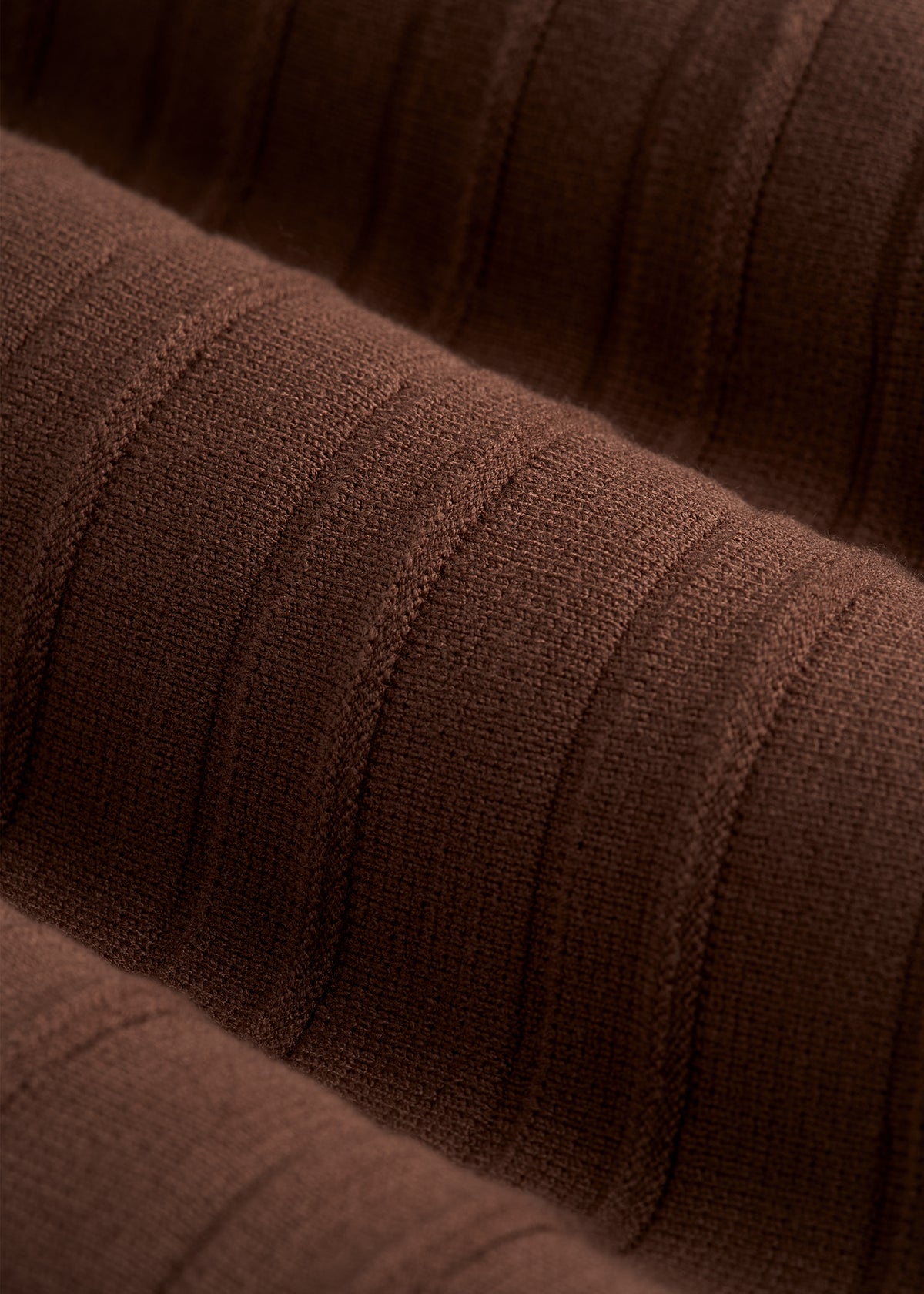 Structured Knit Pleated Midi Skirt for Tall Women in Deep Caramel