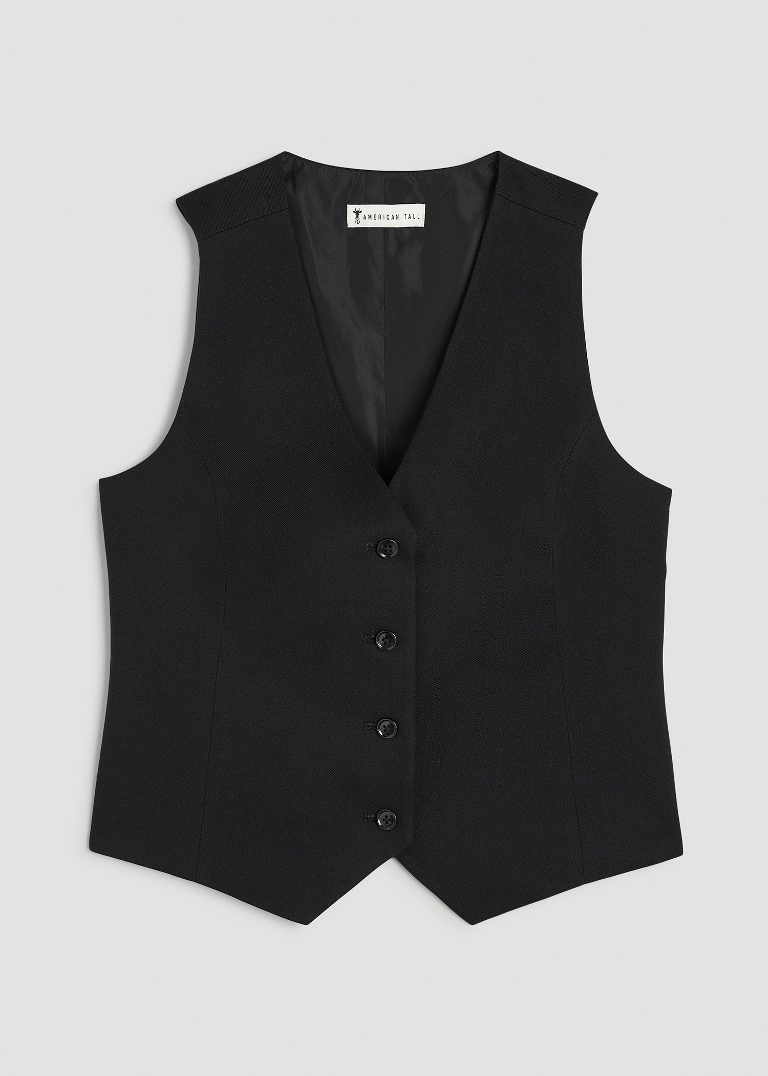 Tailored Vest for Tall Women in Black
