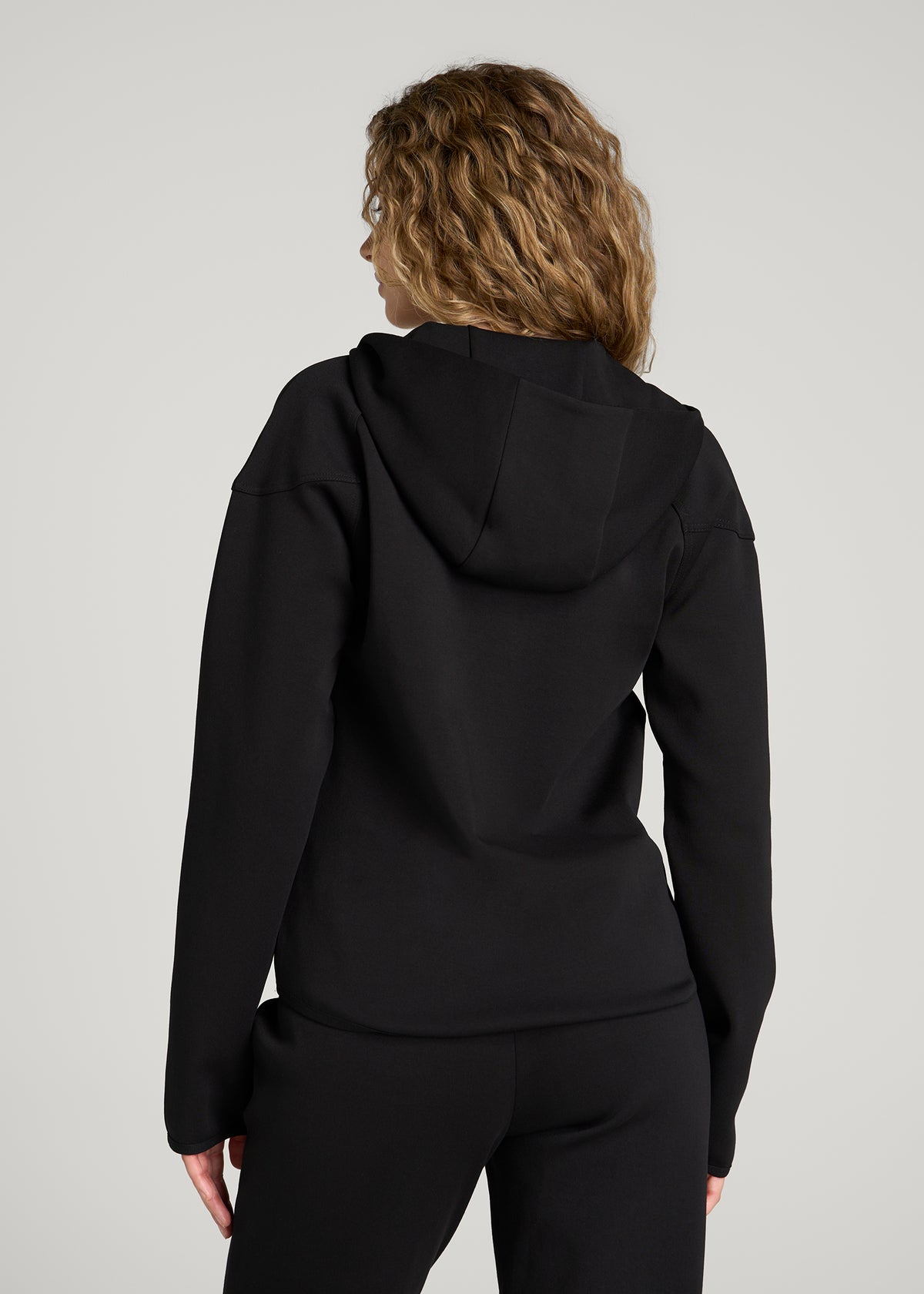 Tech Motion Zip Hoodie for Tall Women in Black