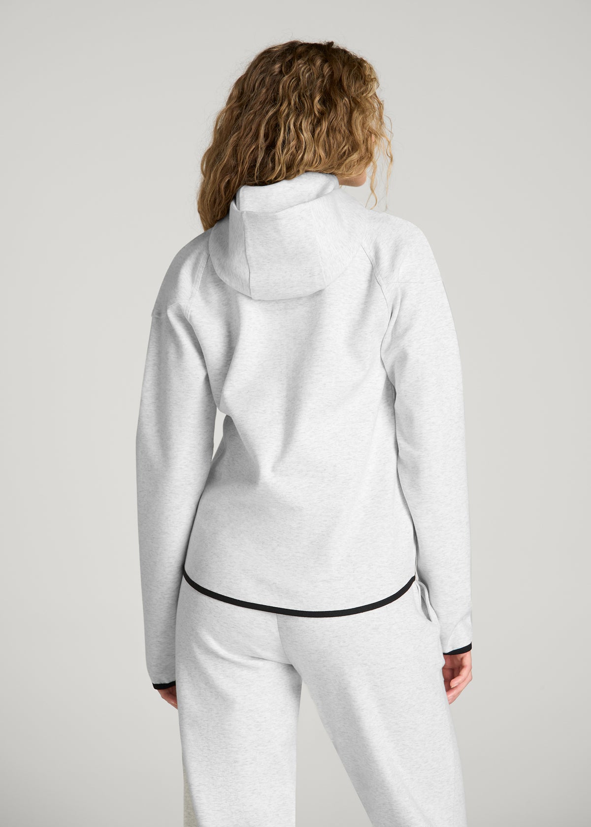 Tech Motion Zip Hoodie for Tall Women in Heather Frost