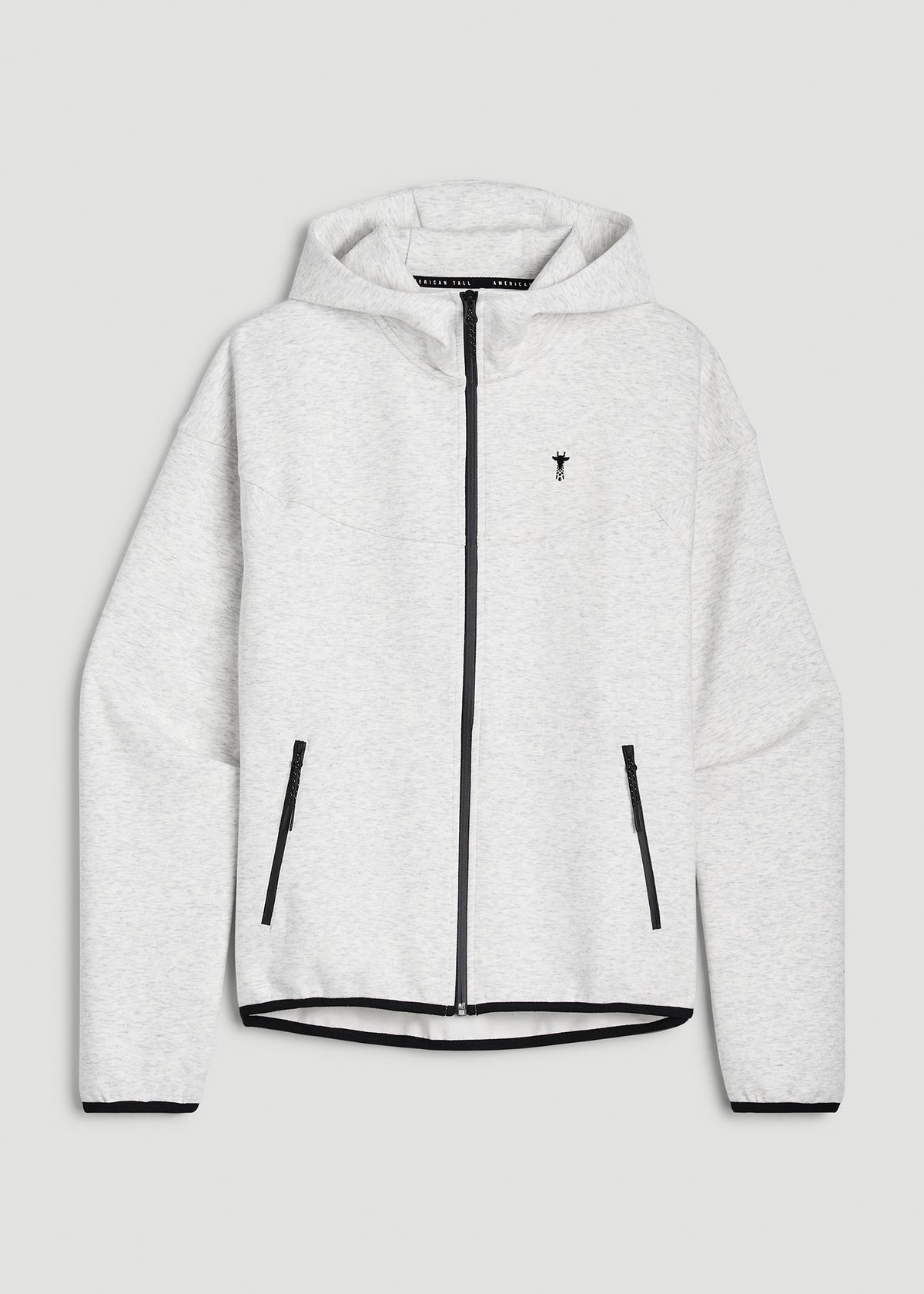 Tech Motion Zip Hoodie for Tall Women in Heather Frost