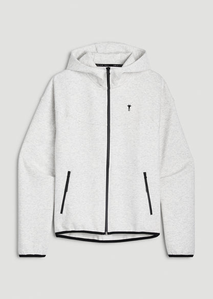 Tech Motion Zip Hoodie for Tall Women in Heather Frost