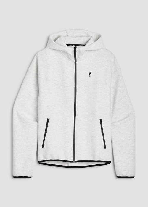 Tech Motion Zip Hoodie for Tall Women in Heather Frost