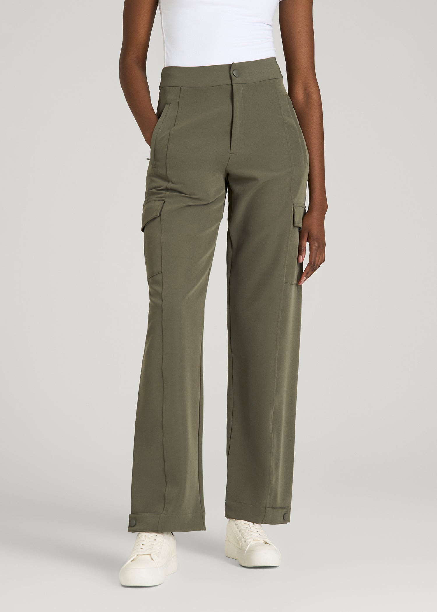 Traveler Cargo Pant for Tall Women in Olive