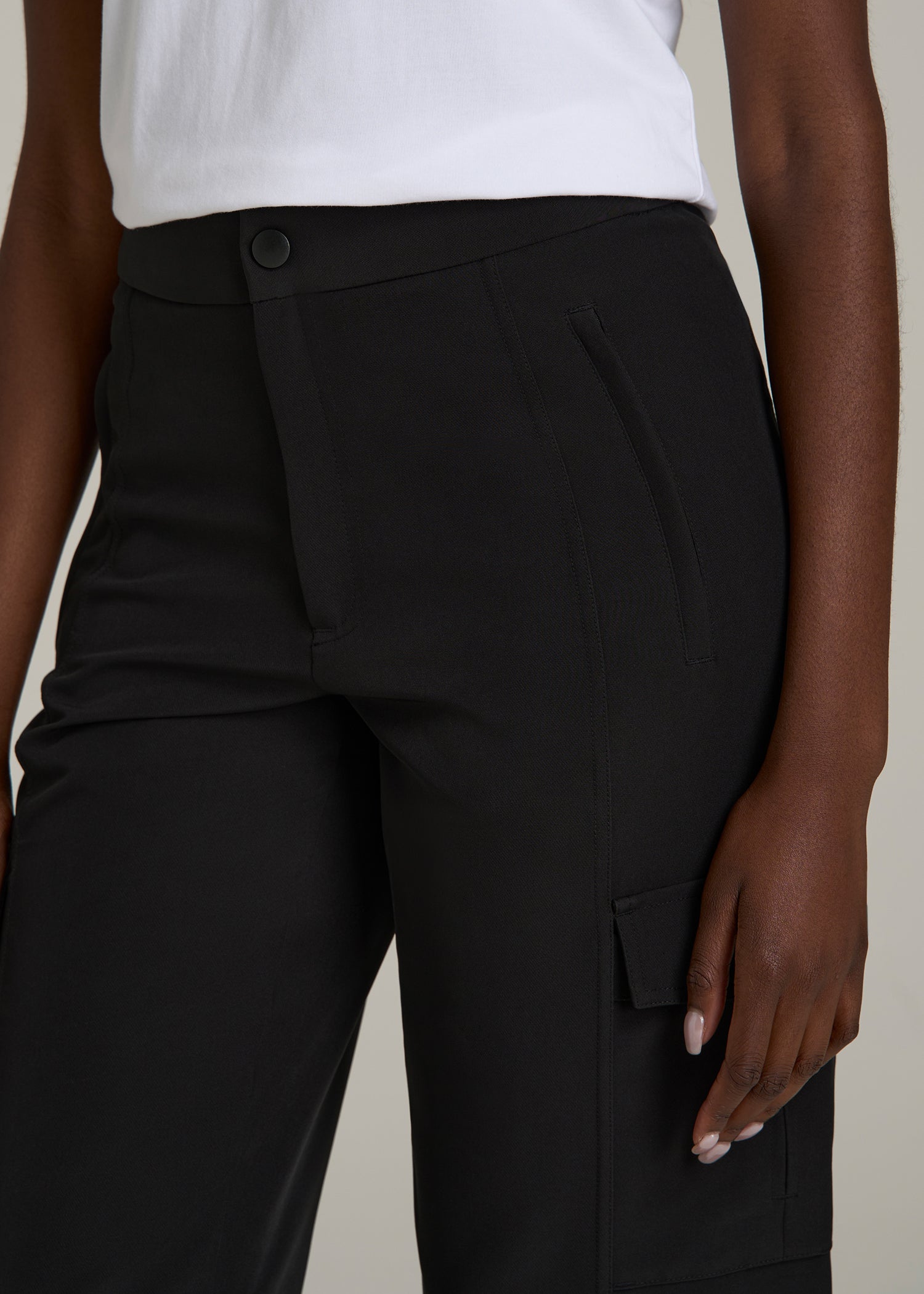 Traveler Cargo Pants for Tall Women in Black