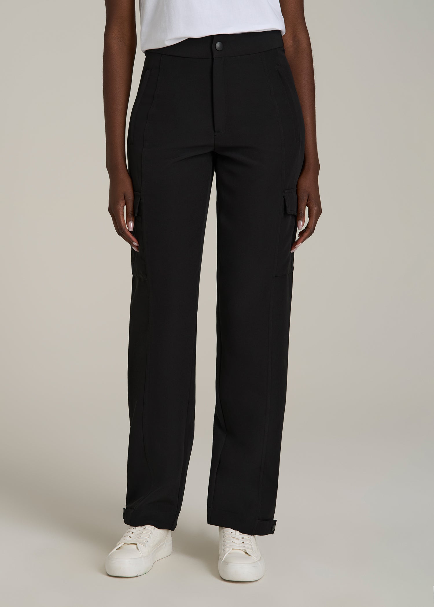 Traveler Cargo Pants for Tall Women in Black