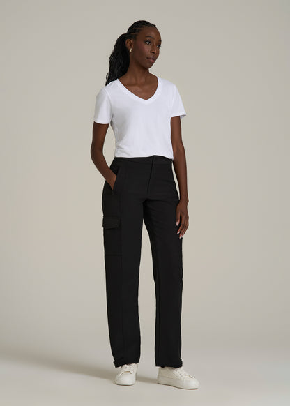 Traveler Cargo Pants for Tall Women in Black