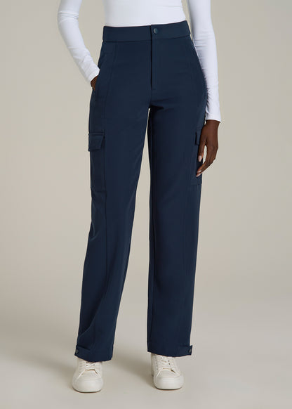 Traveler Cargo Pants for Tall Women in Navy