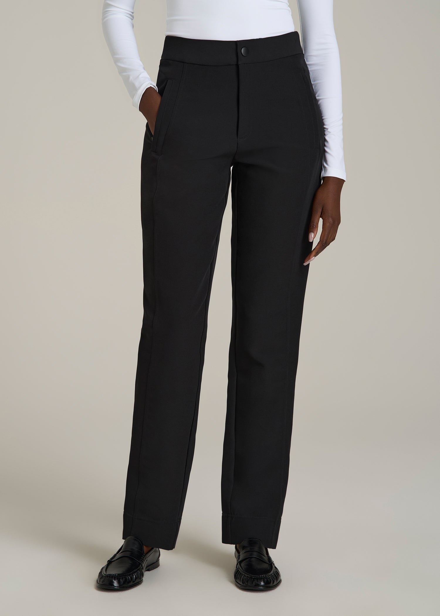Traveler Tapered Fit Pant for Tall Women in Black