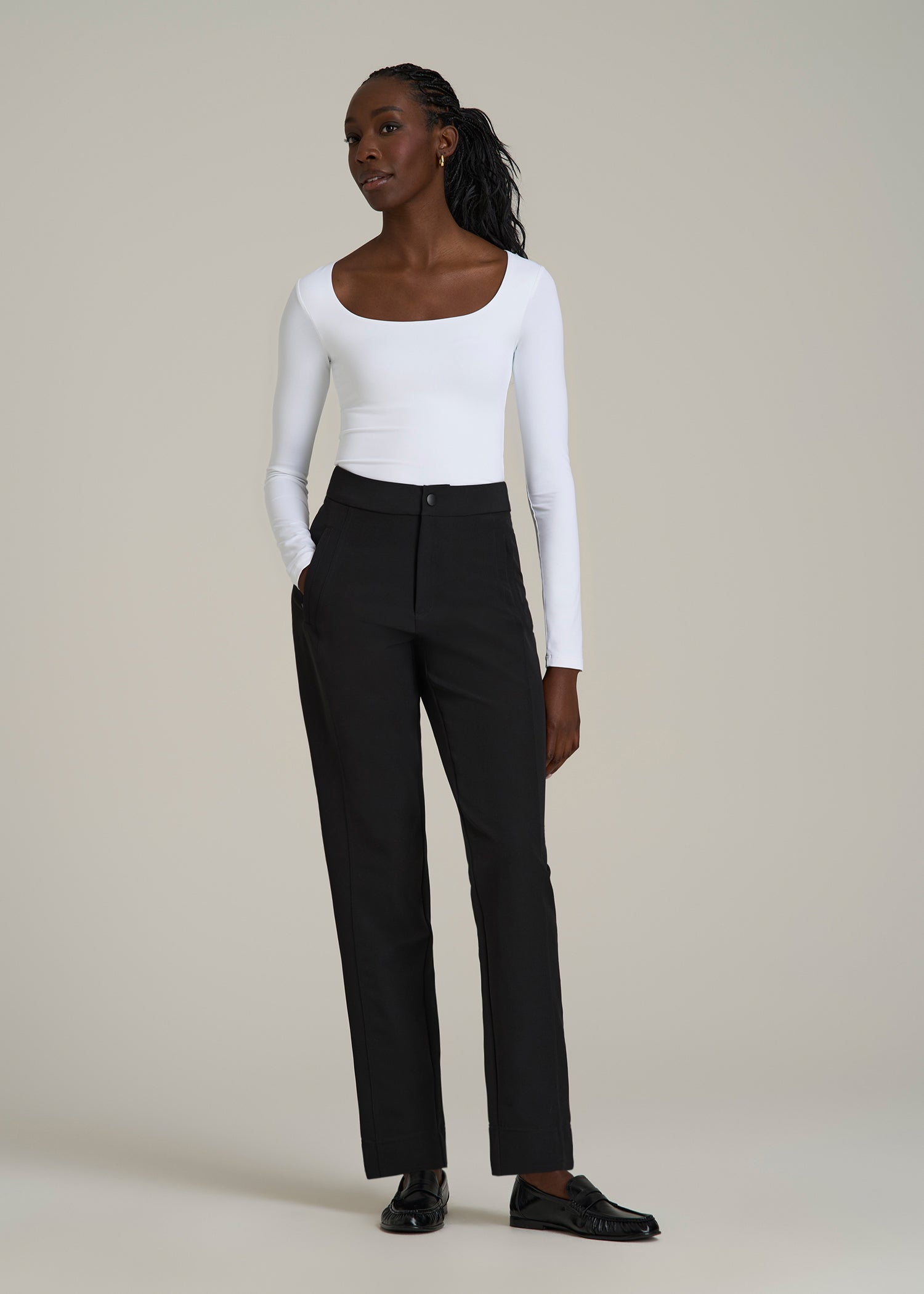 Traveler Tapered Fit Pant for Tall Women in Black
