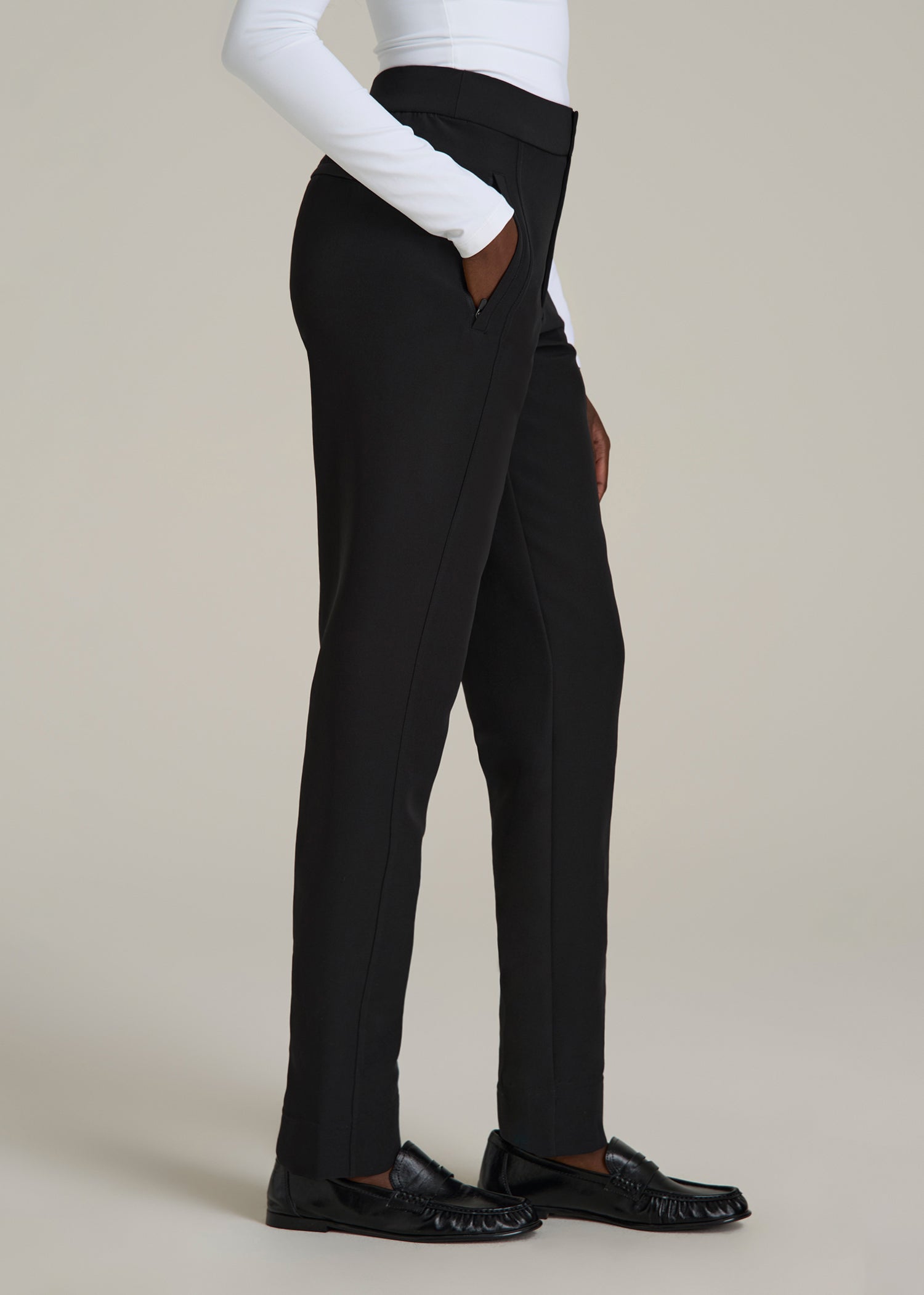 Traveler Tapered Fit Pant for Tall Women in Black