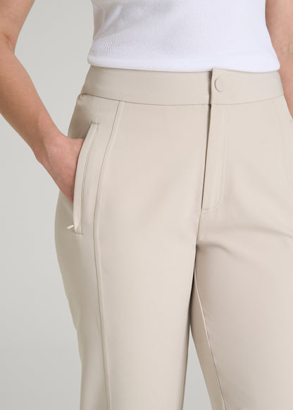 Traveler Tapered Fit Pant for Tall Women in Drywall Tan