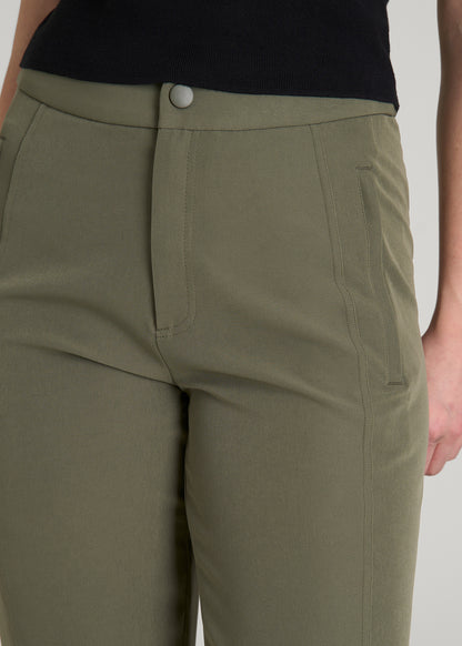 Traveler Tapered Fit Pant for Tall Women in Olive