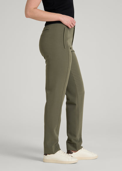 Traveler Tapered Fit Pant for Tall Women in Olive