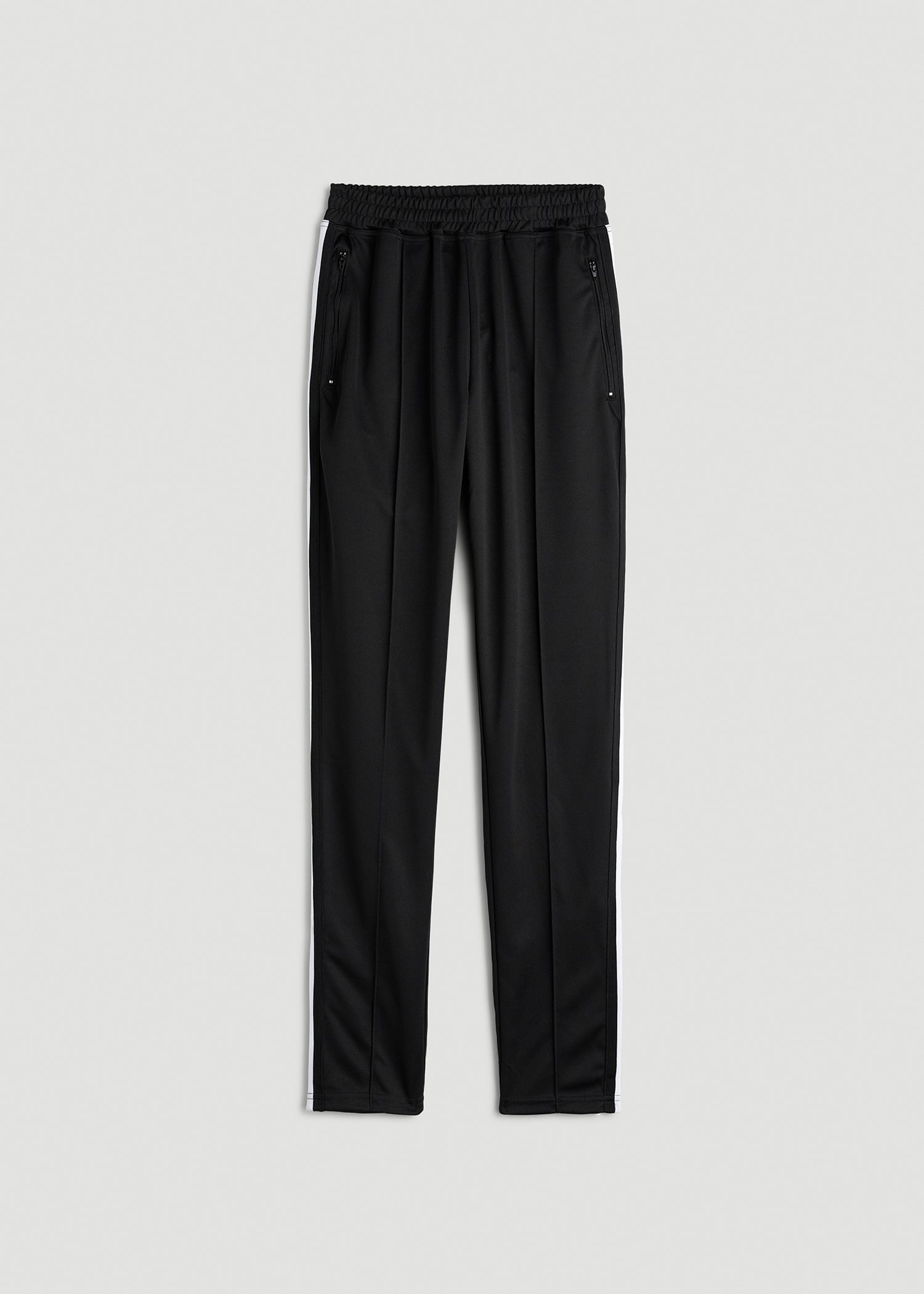 Athletic Stripe Pants for Tall Women in Black and White