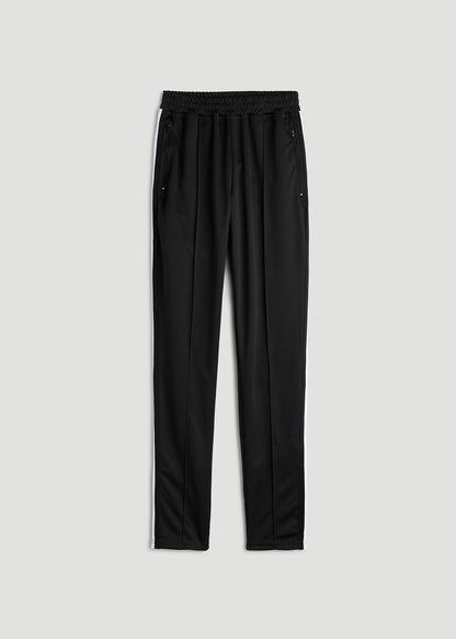 Athletic Stripe Pants for Tall Women in Black and White