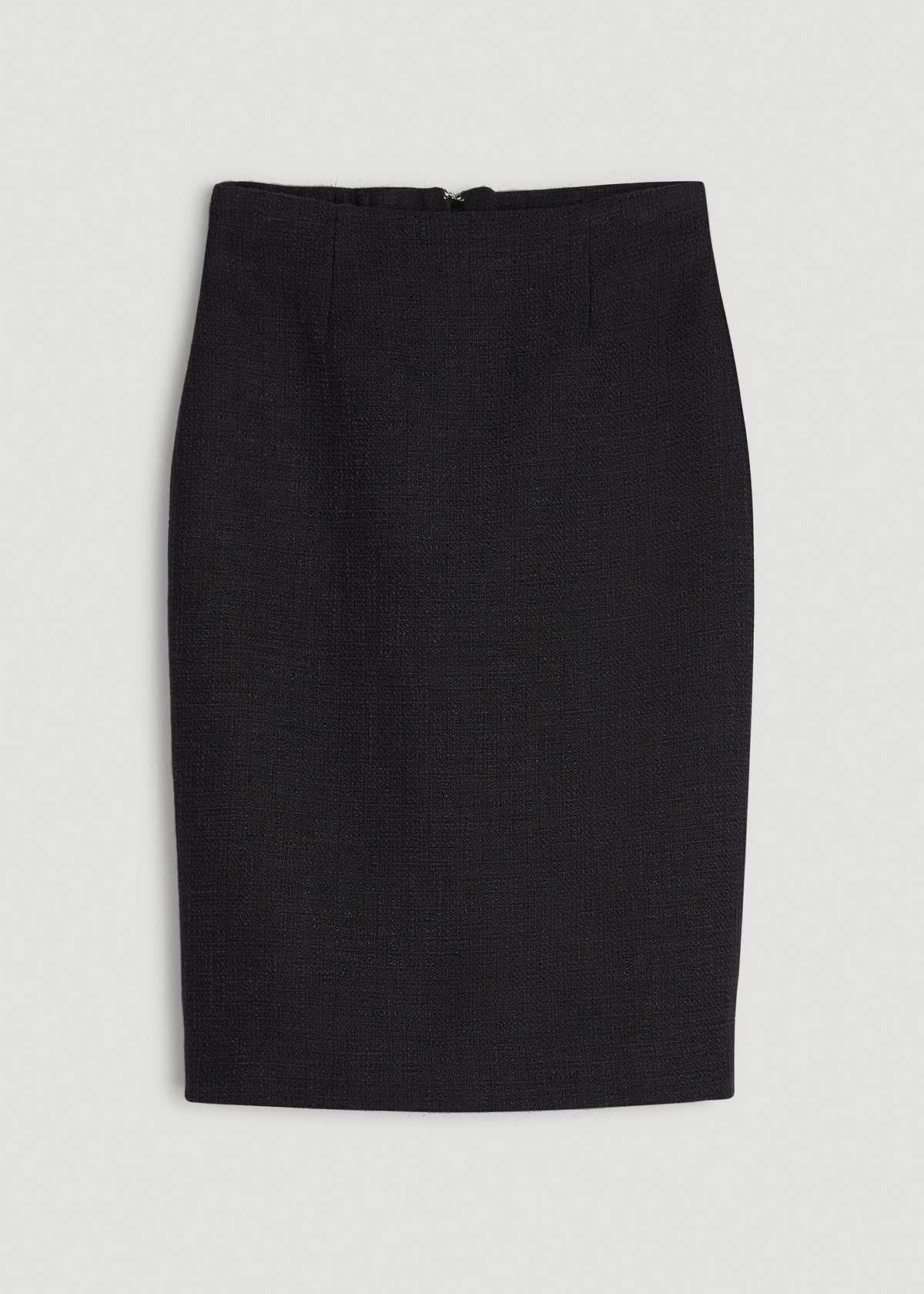 Tweed Pencil Skirt for Tall Women in Black